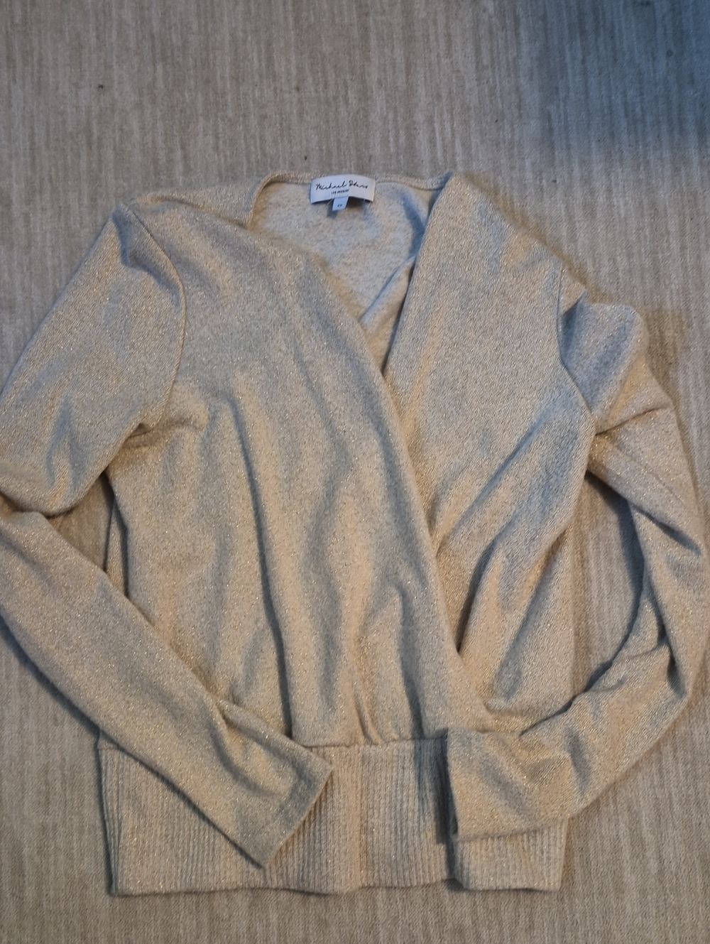 Michael Stars India surplice top in light gold XS - Picture 2 of 6